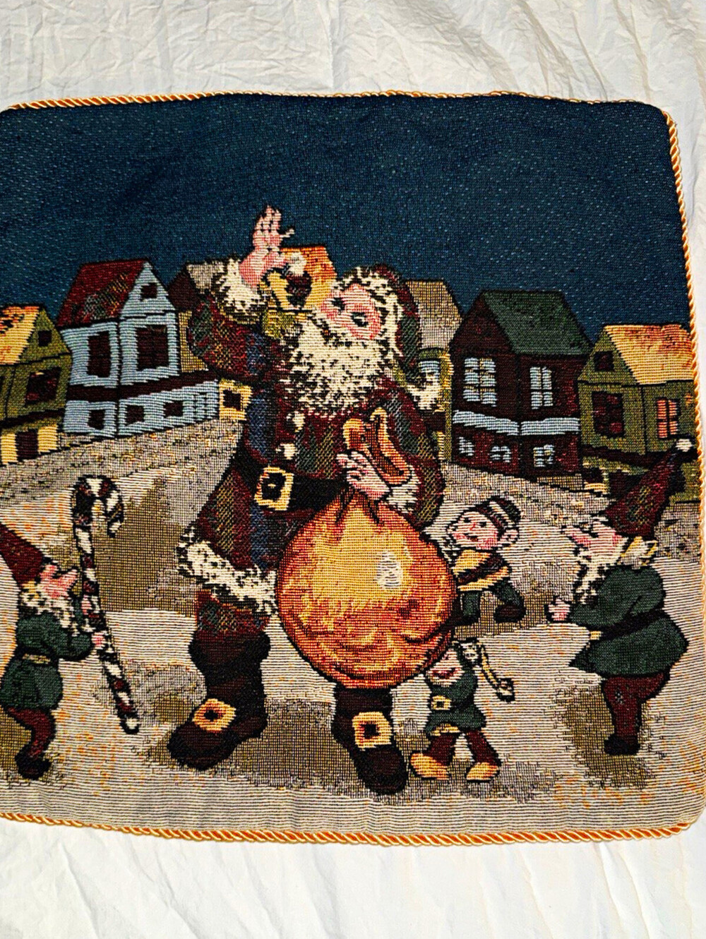 Santa Claus Christmas Tapestry Pillow Cover